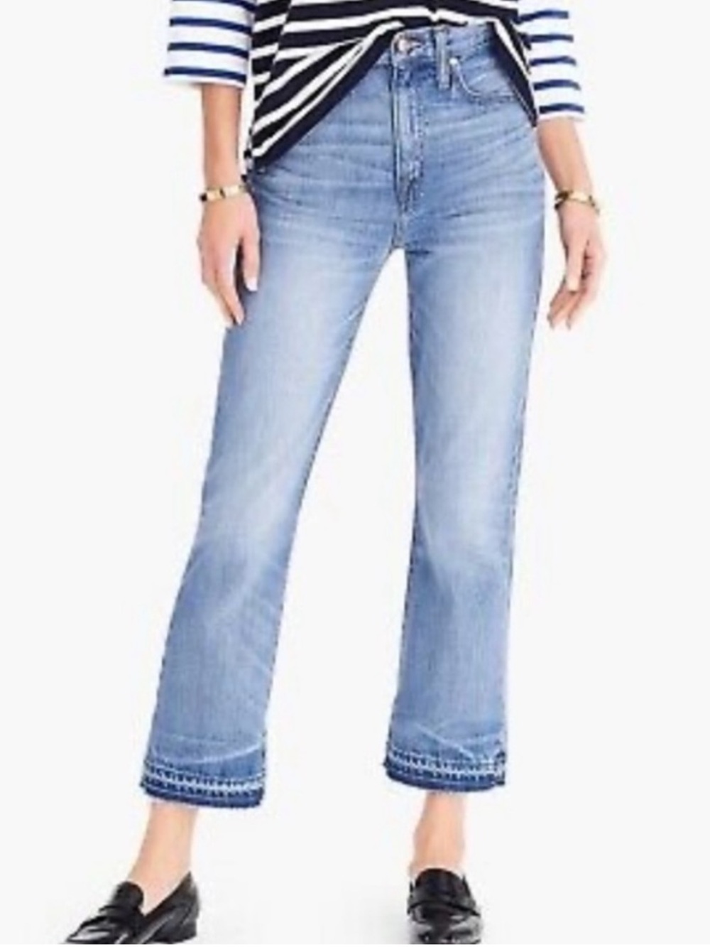 J.Crew Point Sur Kickout Crop Jeans Vintage Wash Size 25 with 27” inseam